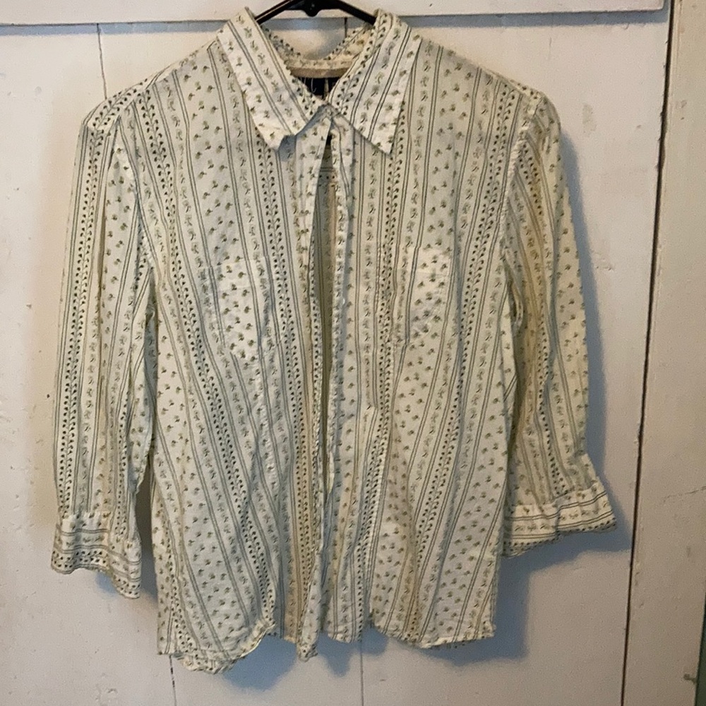 DCC Missy M floral 3/4 sleeve cotton blouse